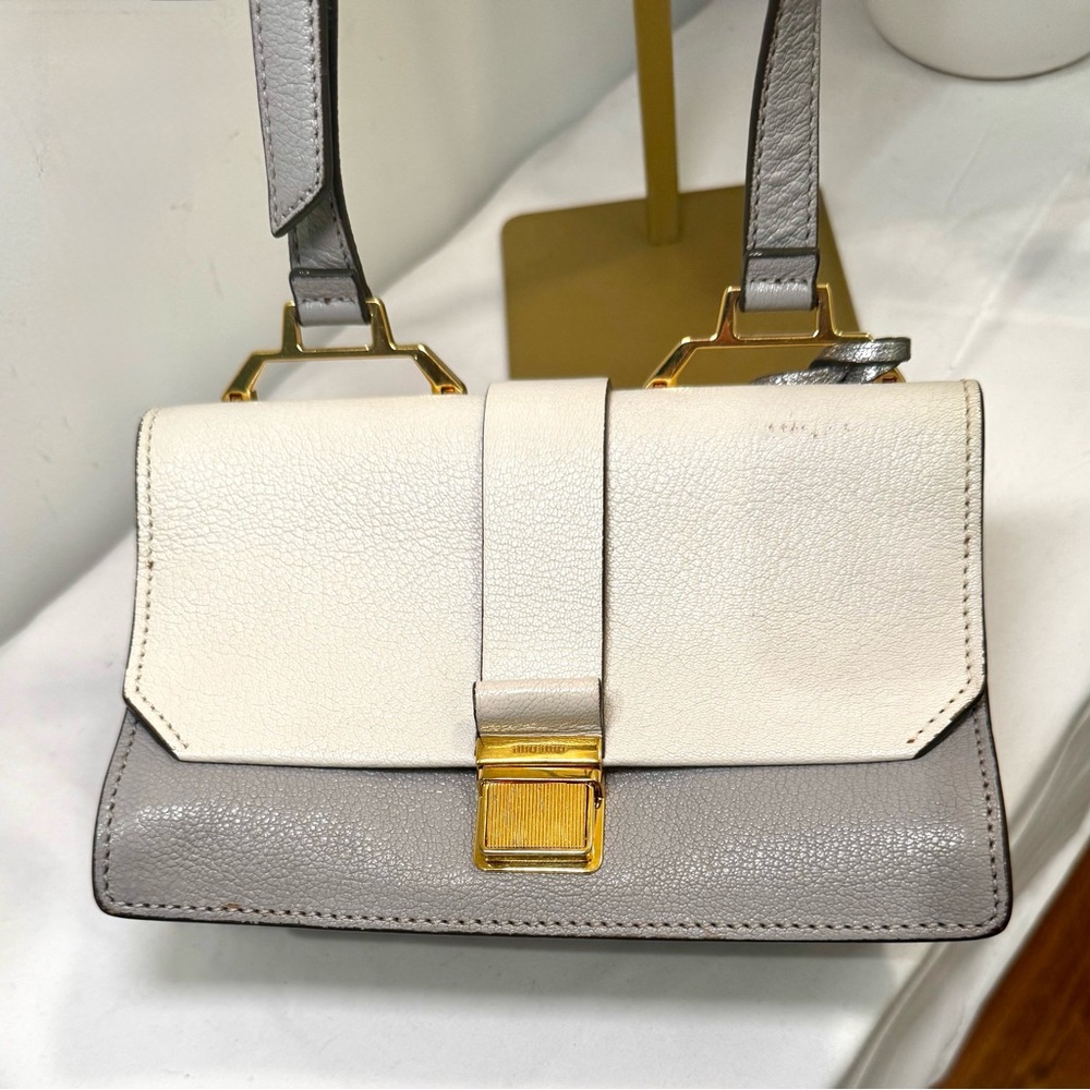 🩶Miu Miu Gray and White Leather Crossbody Bag🩶